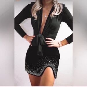 NWT NWT black tied bodysuit